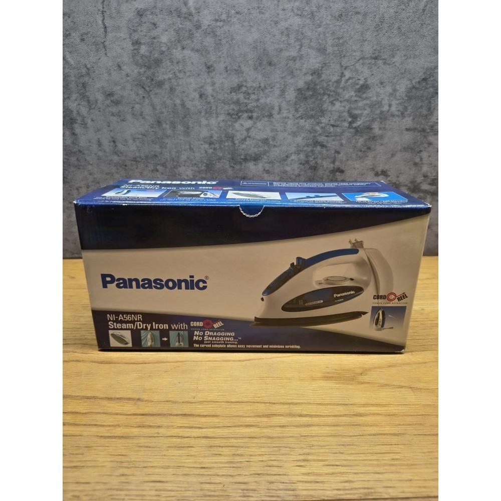 Panasonic NI-A56NR Steam Dry Iron w/ Retractable Cord Reel Non Stick Steam Jet